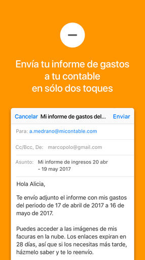 Envía tu informe de gatos a tu contable Envía tu informe de gatos a tu contable