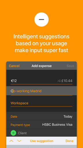 Intelligent suggestions based on your usage makes input fast Intelligent suggestions based on your usage makes input fast