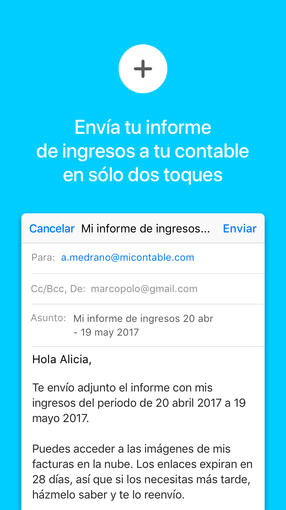 Envía tu informe de ingresos a tu contable Envía tu informe de ingresos a tu contable