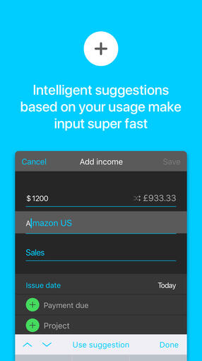 Intelligent suggestions based on your usage makes input fast Intelligent suggestions based on your usage makes input fast